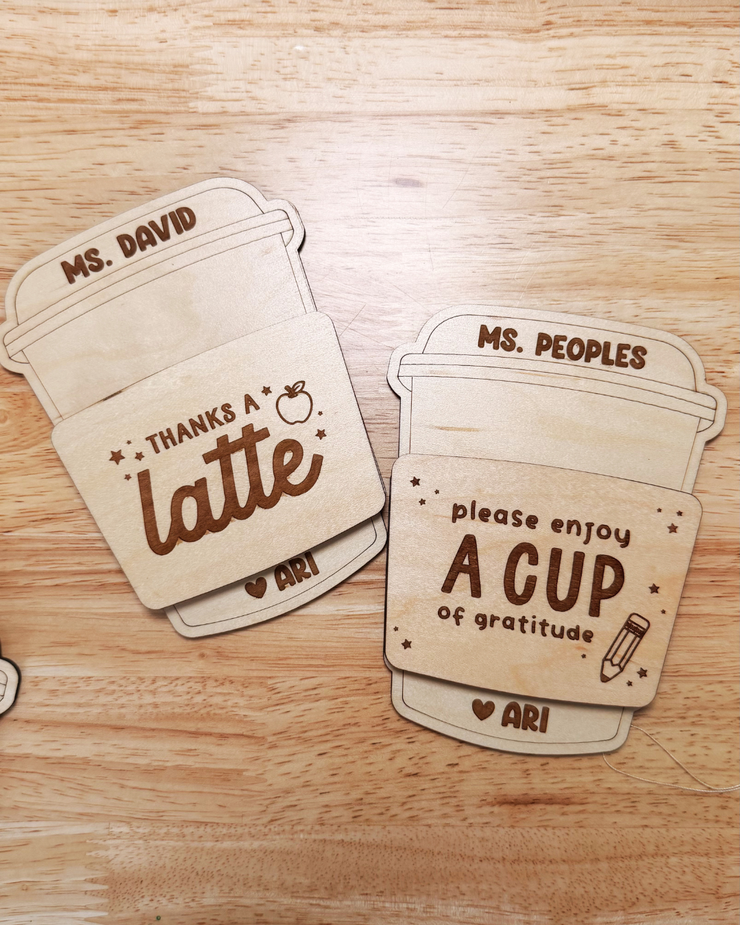 Personalized Coffee Cup Gift Card Holder | For Teacher/Educator