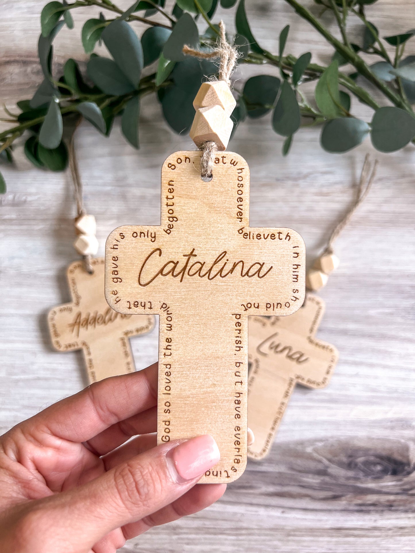 Cross Name Tag | With Verse