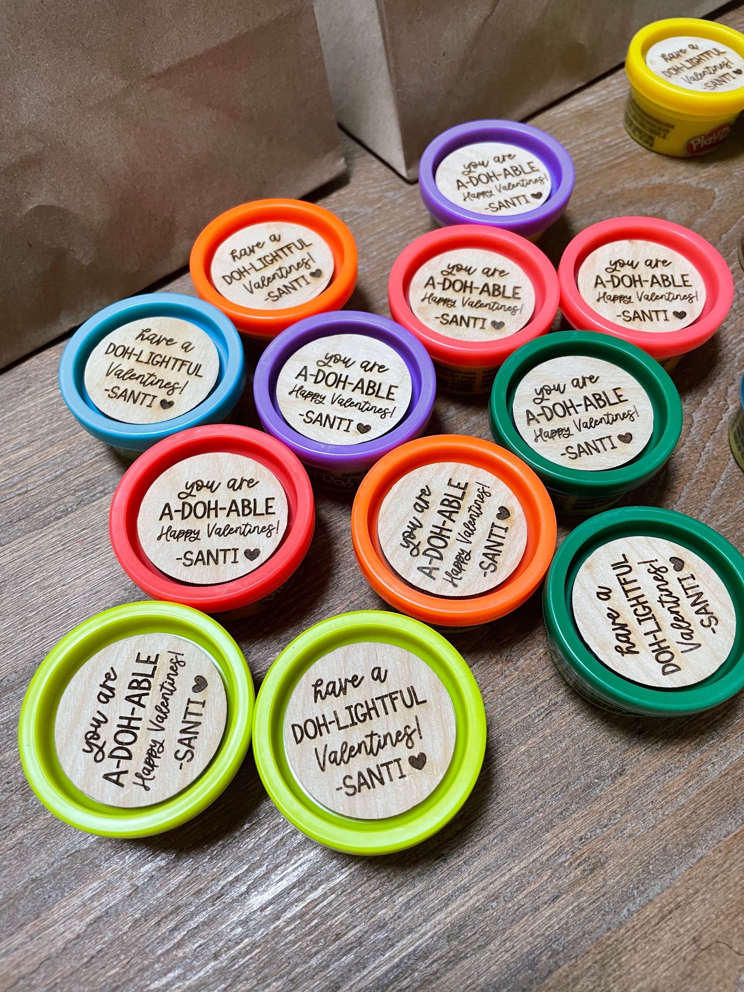 Valentine's Play Doh Tags