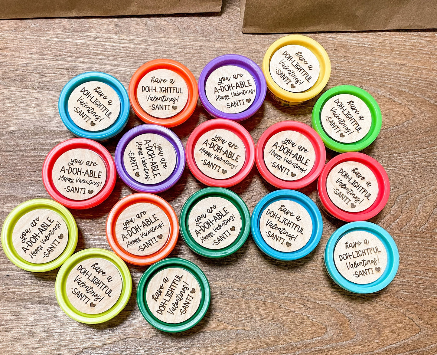 Valentine's Play Doh Tags