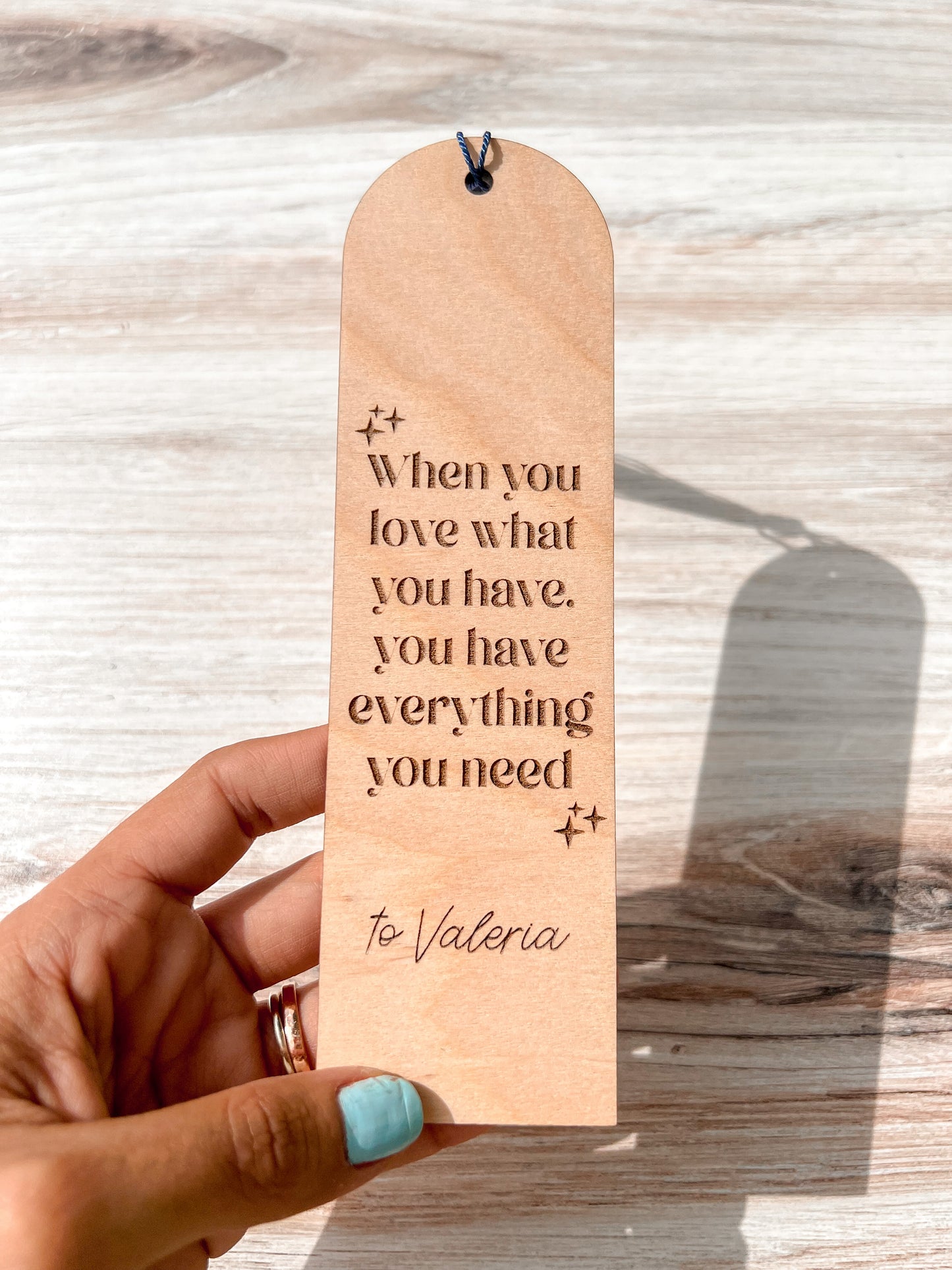Personalized Wooden Bookmark
