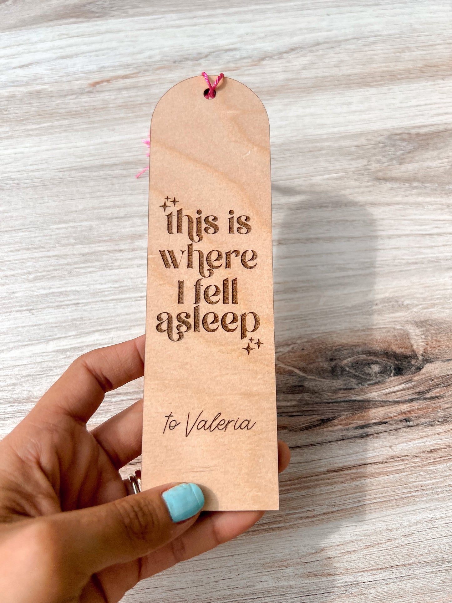 Personalized Wooden Bookmark