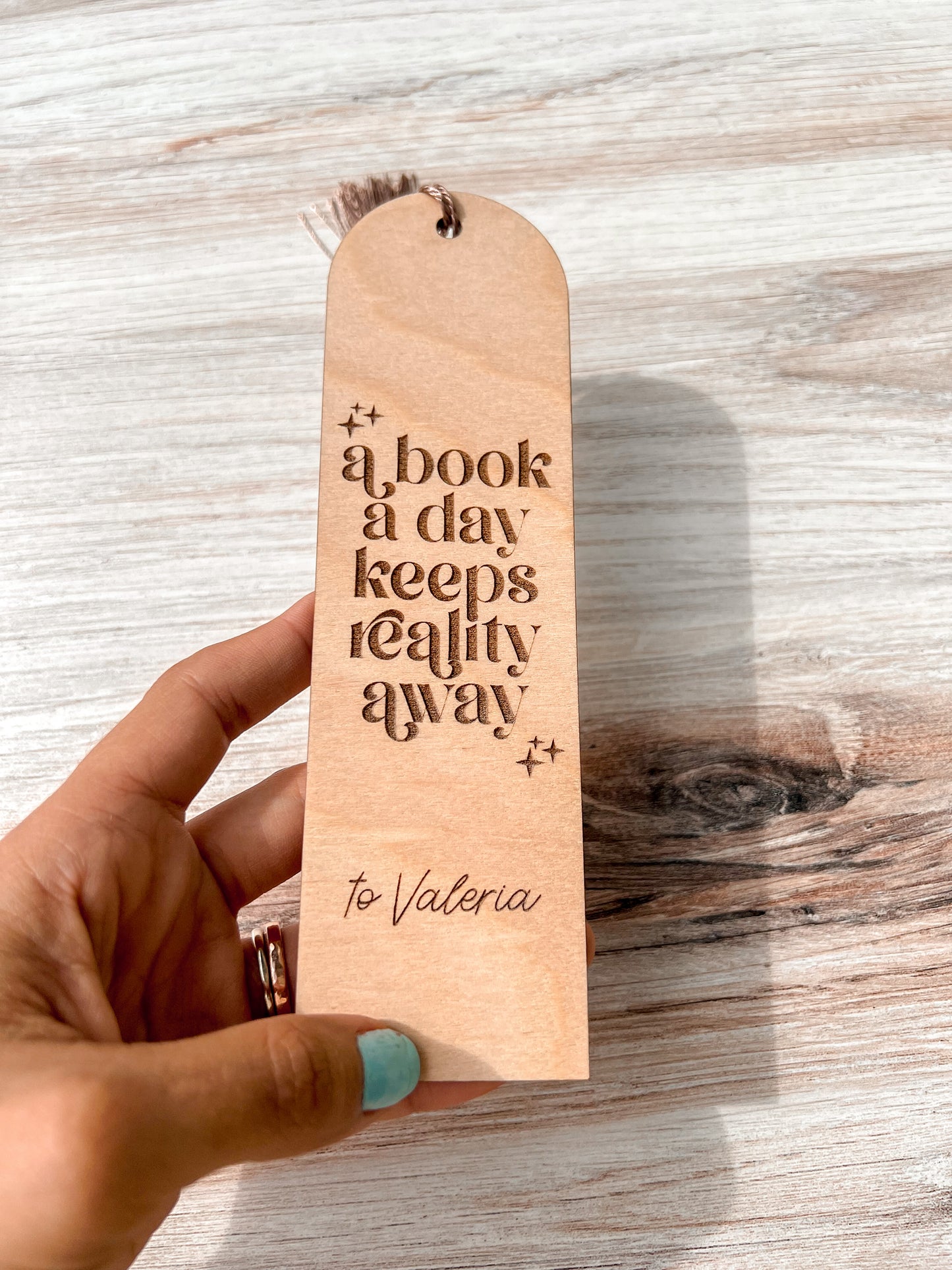 Personalized Wooden Bookmark