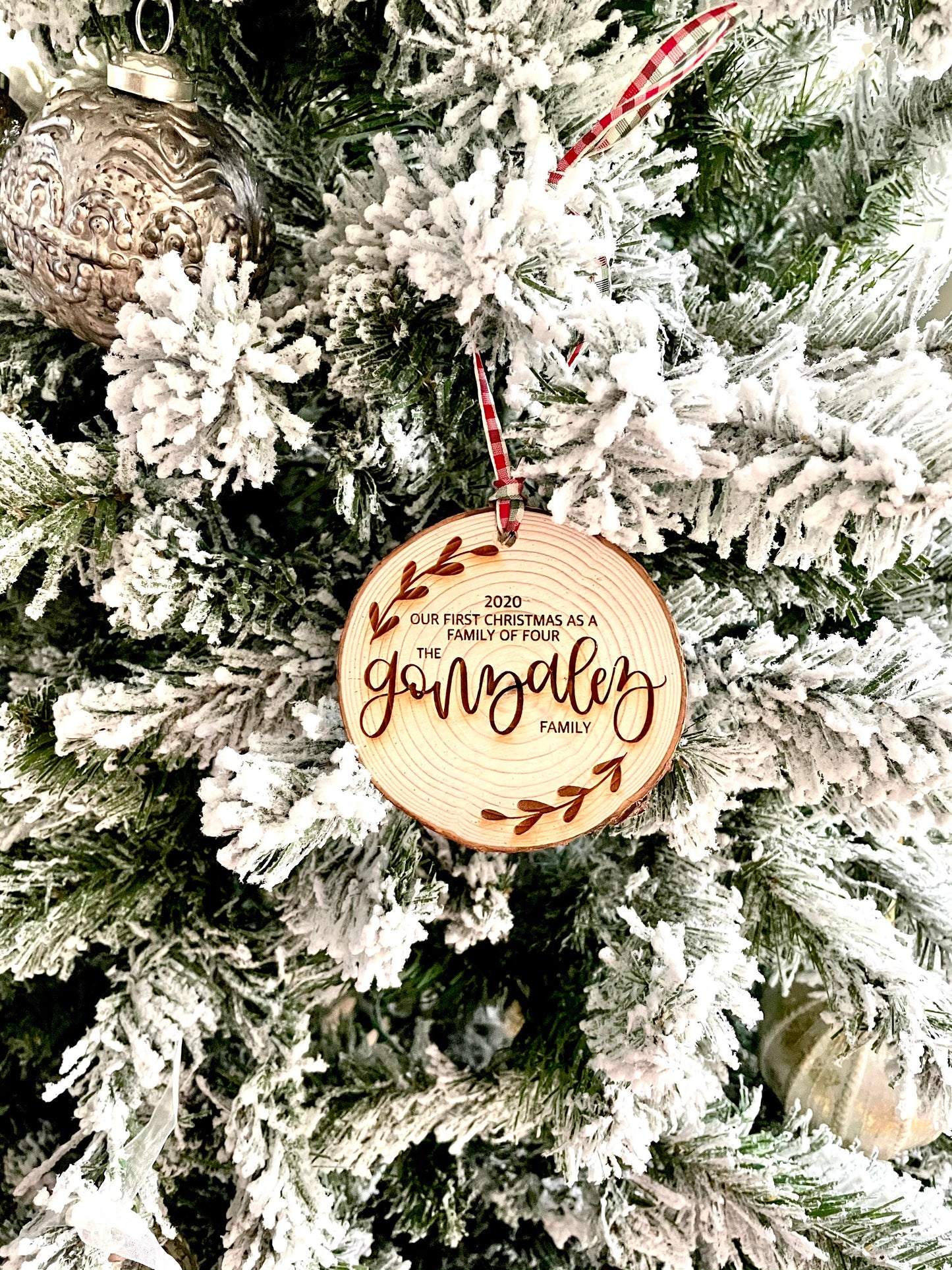 Wood Slice Christmas Ornament