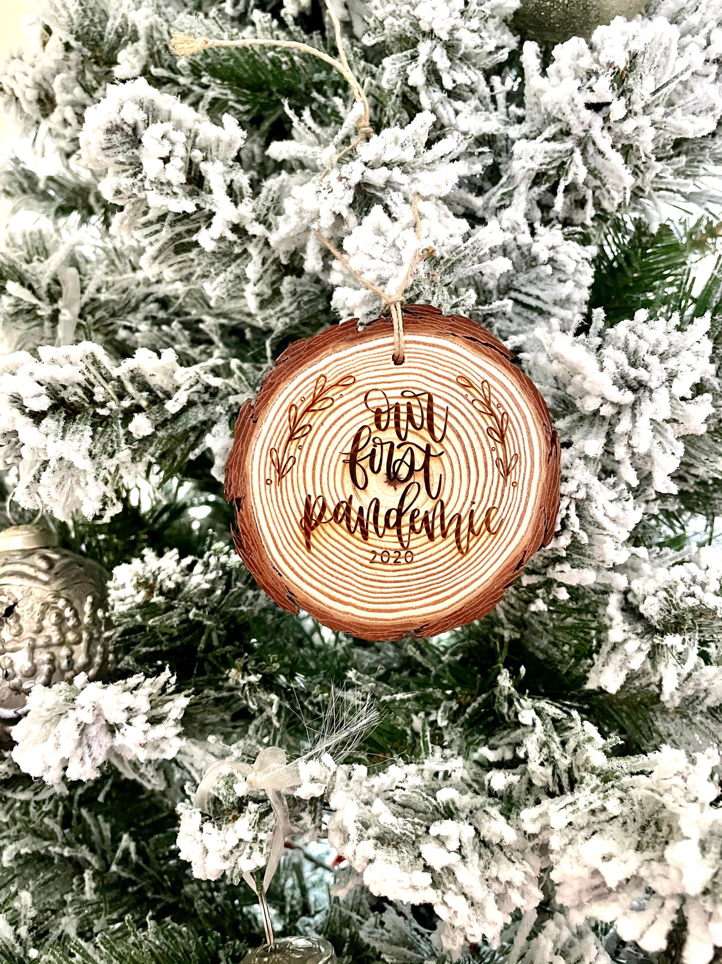Wood Slice Christmas Ornament