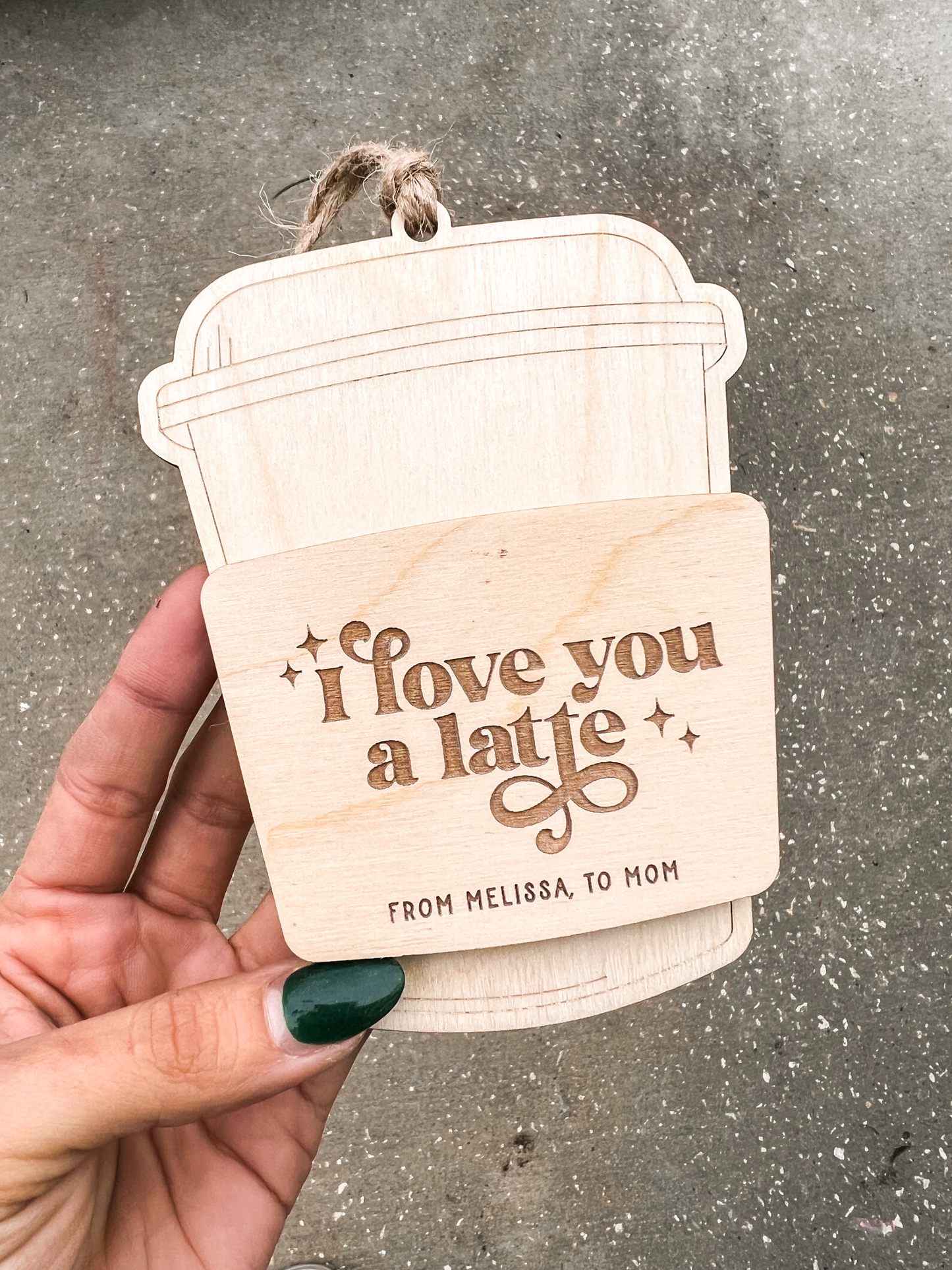 Personalized Gift Card Holder Latte | Mother’s Day