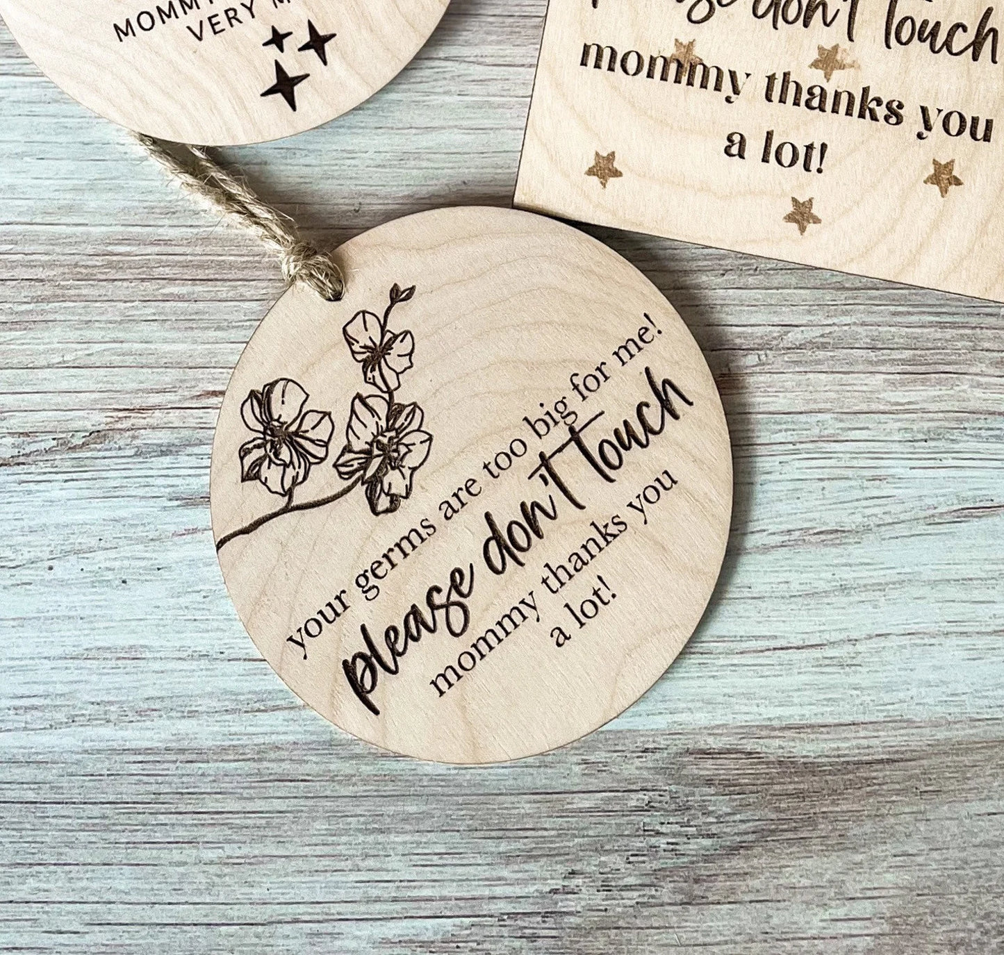 Don’t Touch Baby Sign | Floral