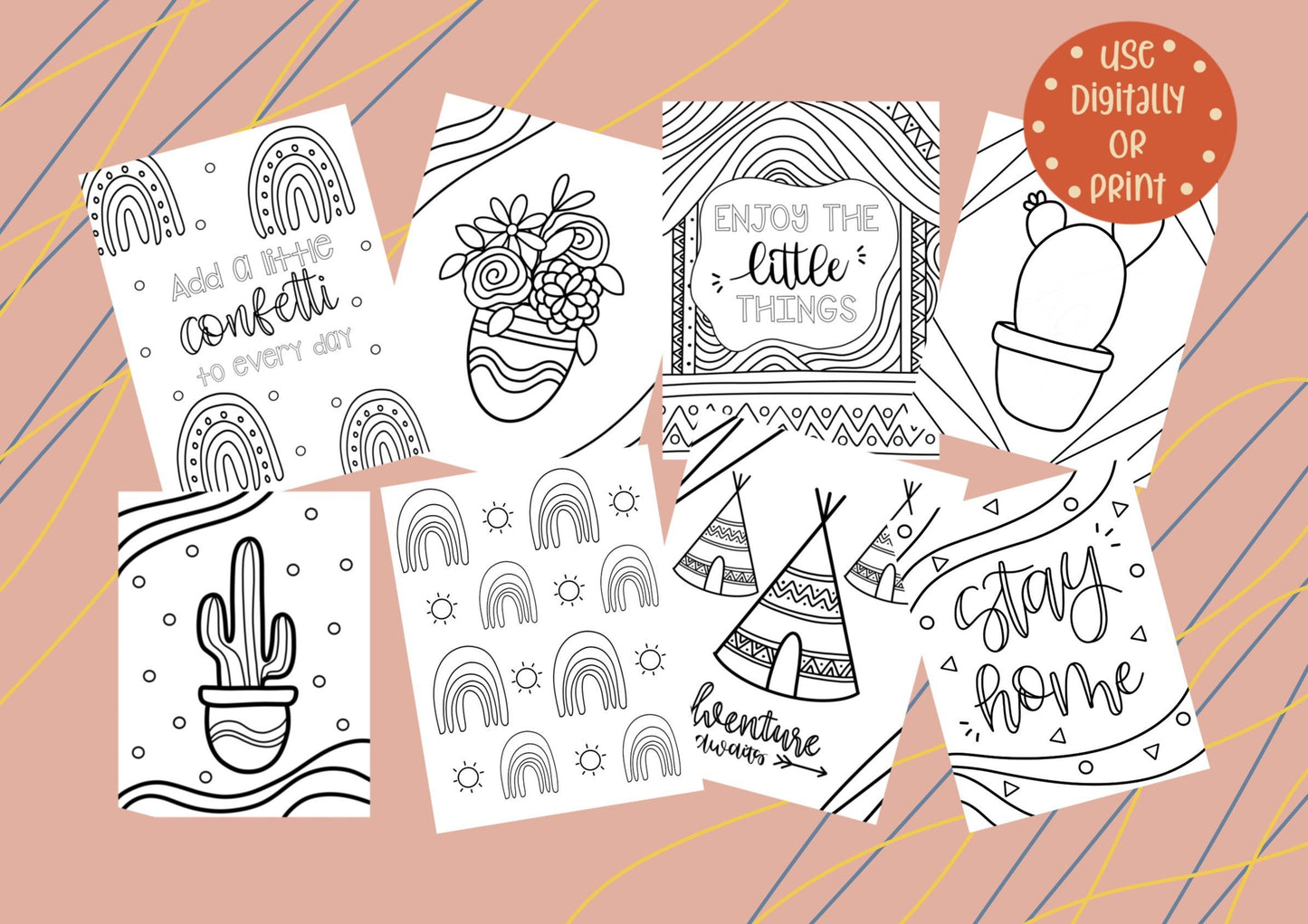 Digital Coloring Book for Procreate