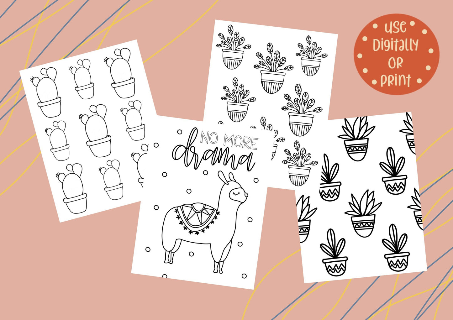 Digital Coloring Book for Procreate