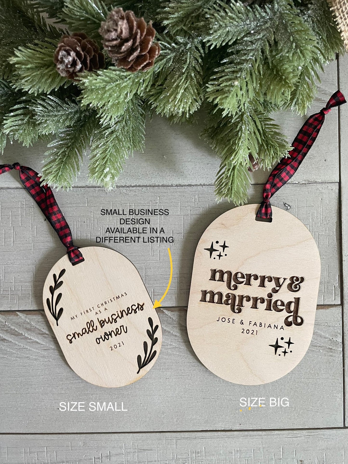 Merry and Married Ornament