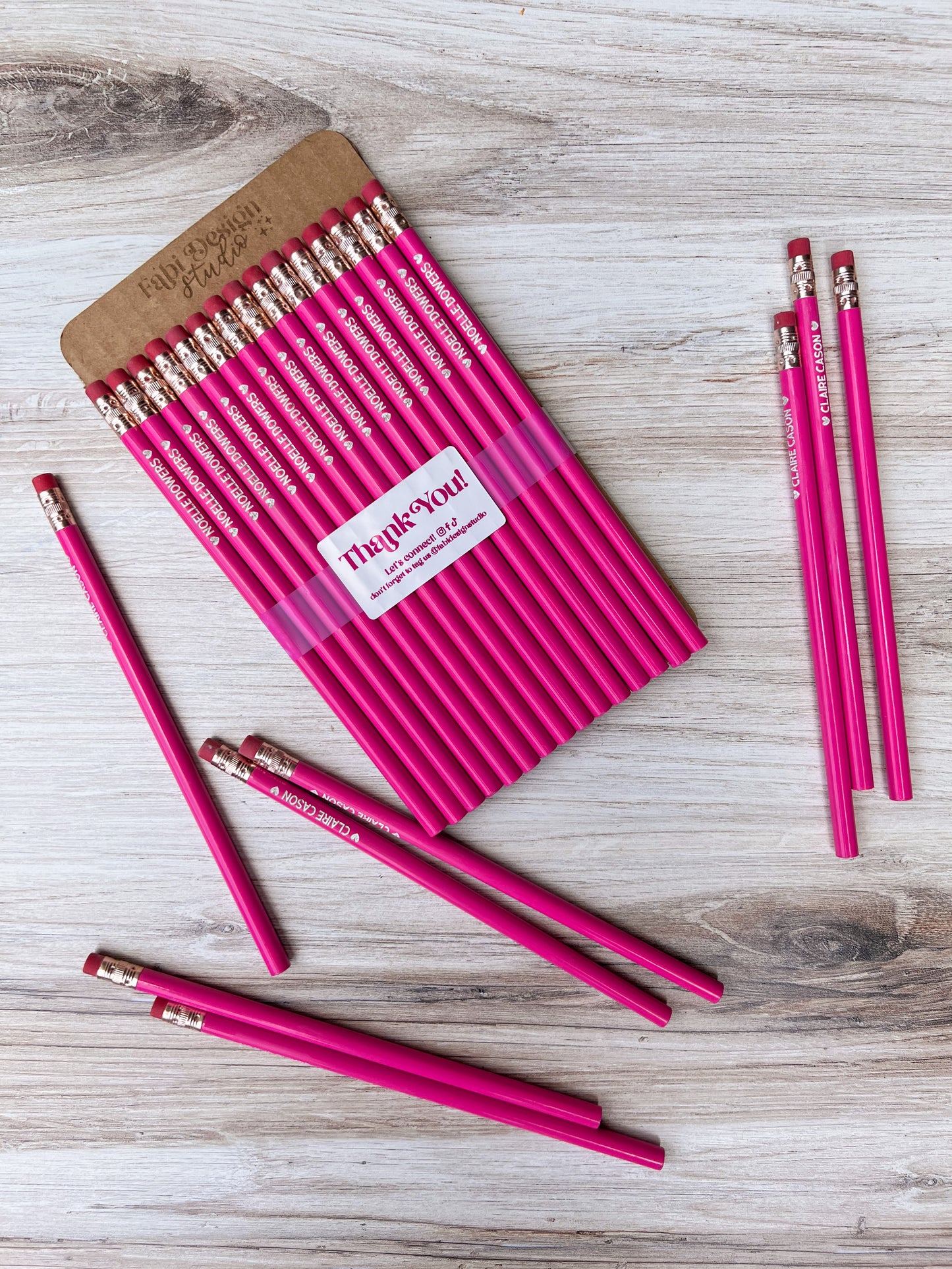 Personalized Pink Name Pencil Set (10 count)