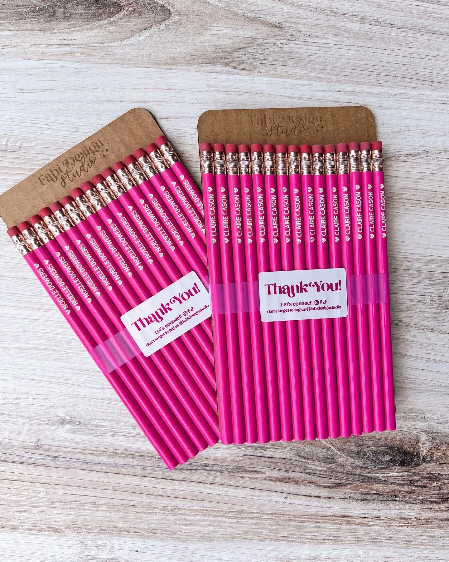 Personalized Pink Name Pencil Set (10 count)