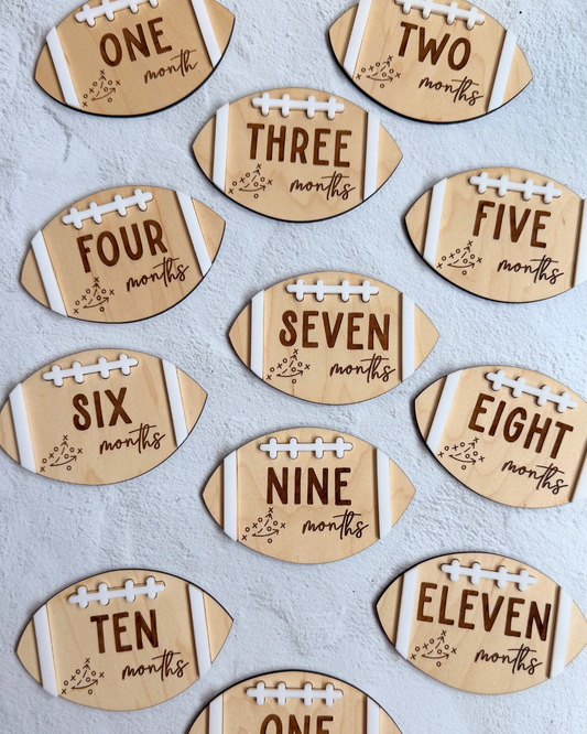 Football Baby Milestone Markers