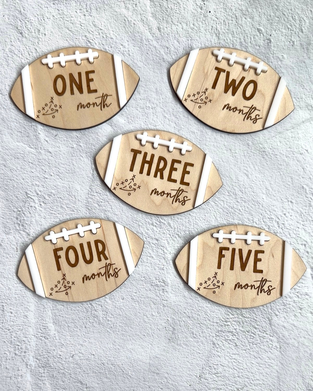 Football Baby Milestone Markers