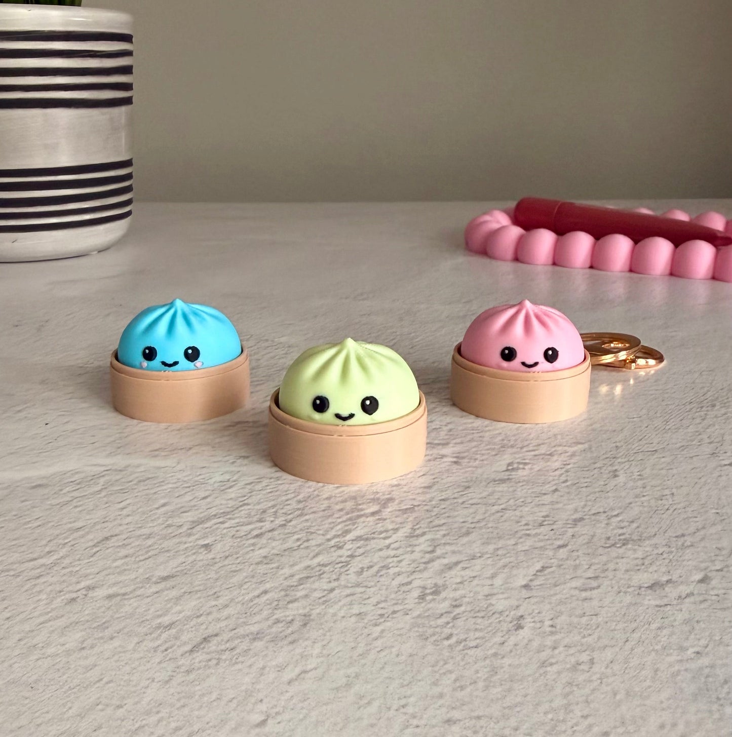 Dumpling Fidget Clicker Keychain