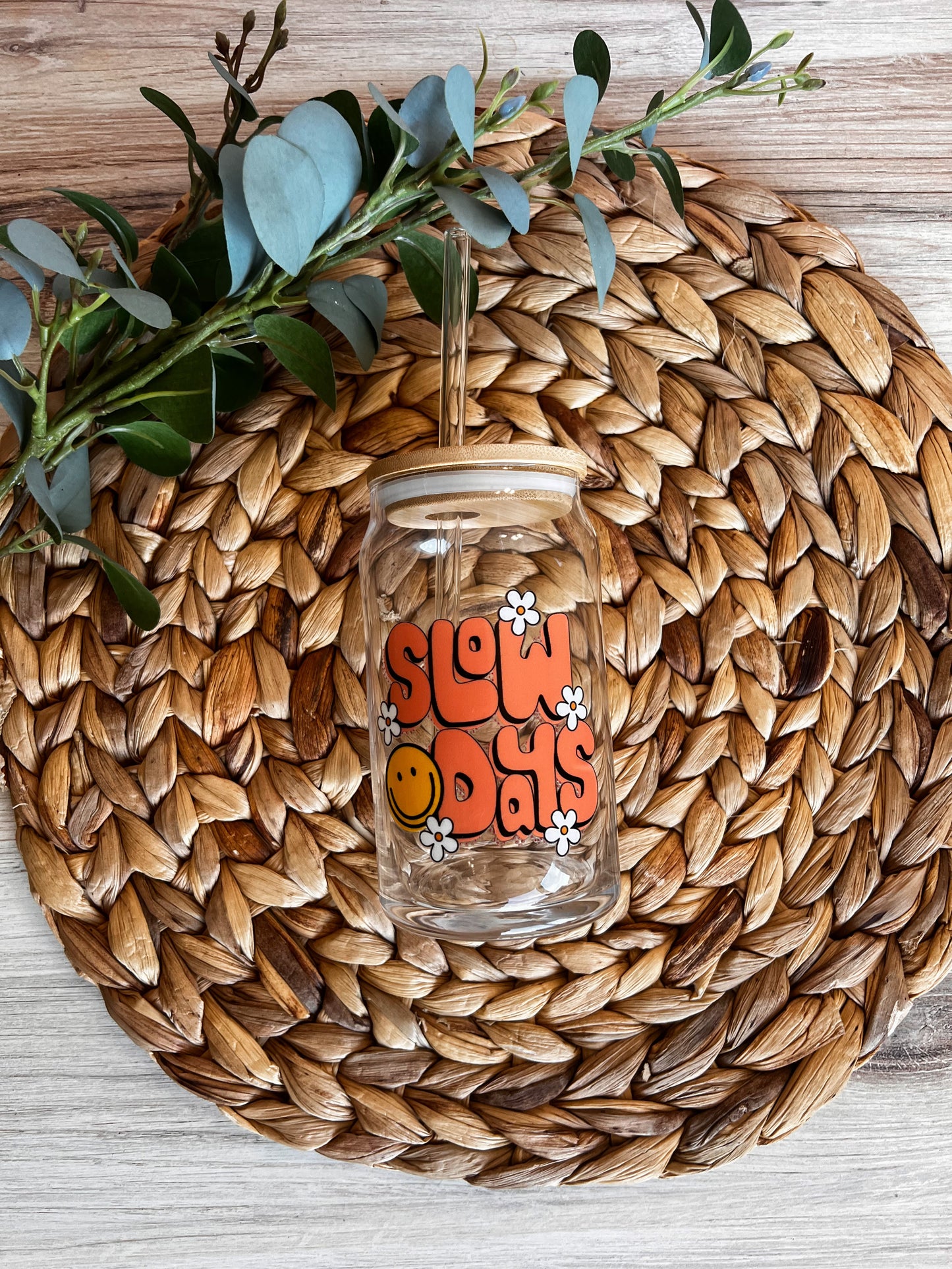 Slow Days Libbey Can Glass