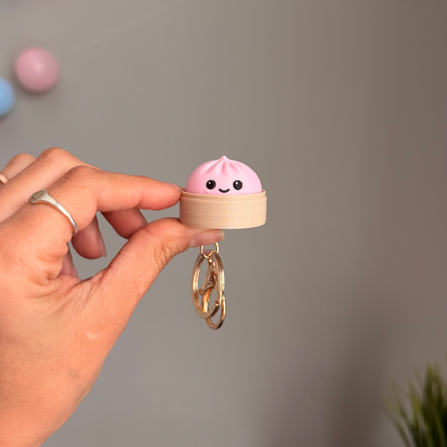 Dumpling Fidget Clicker Keychain