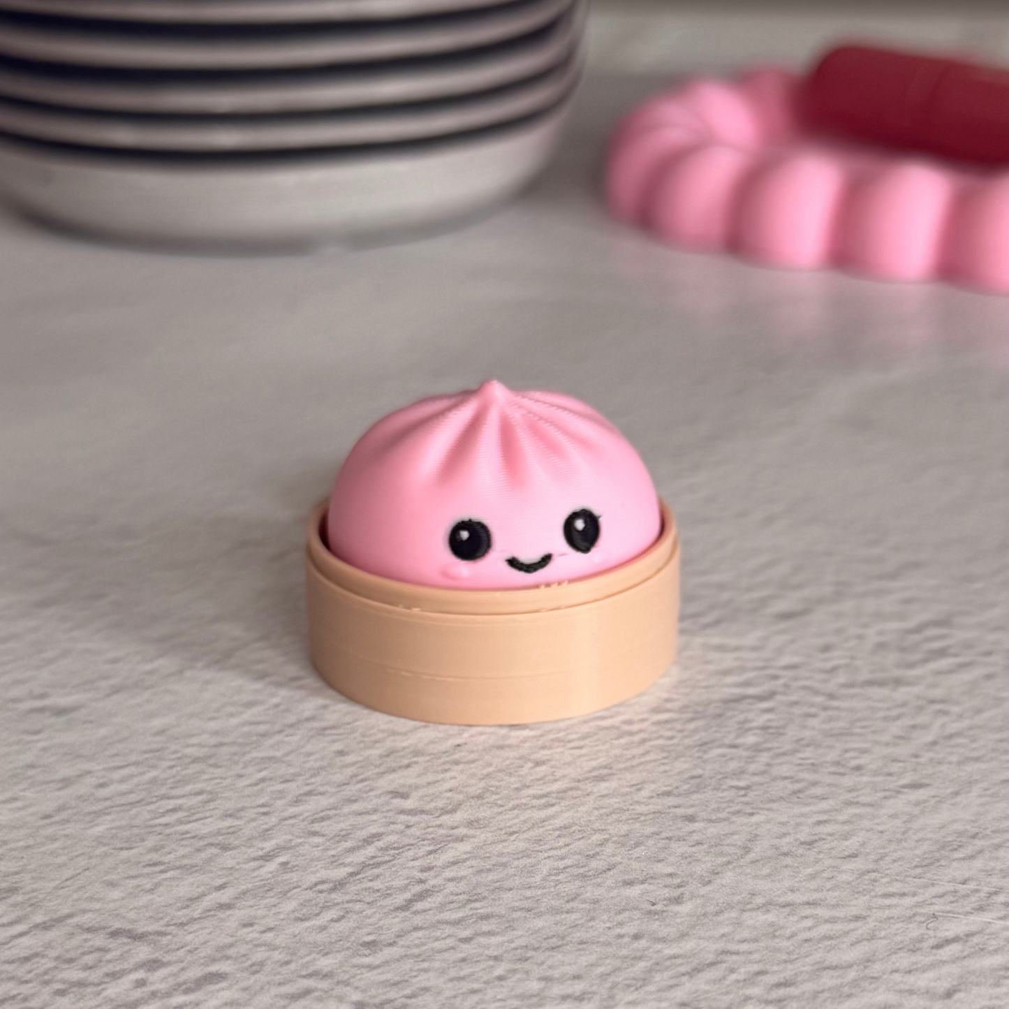 Dumpling Fidget Clicker Keychain