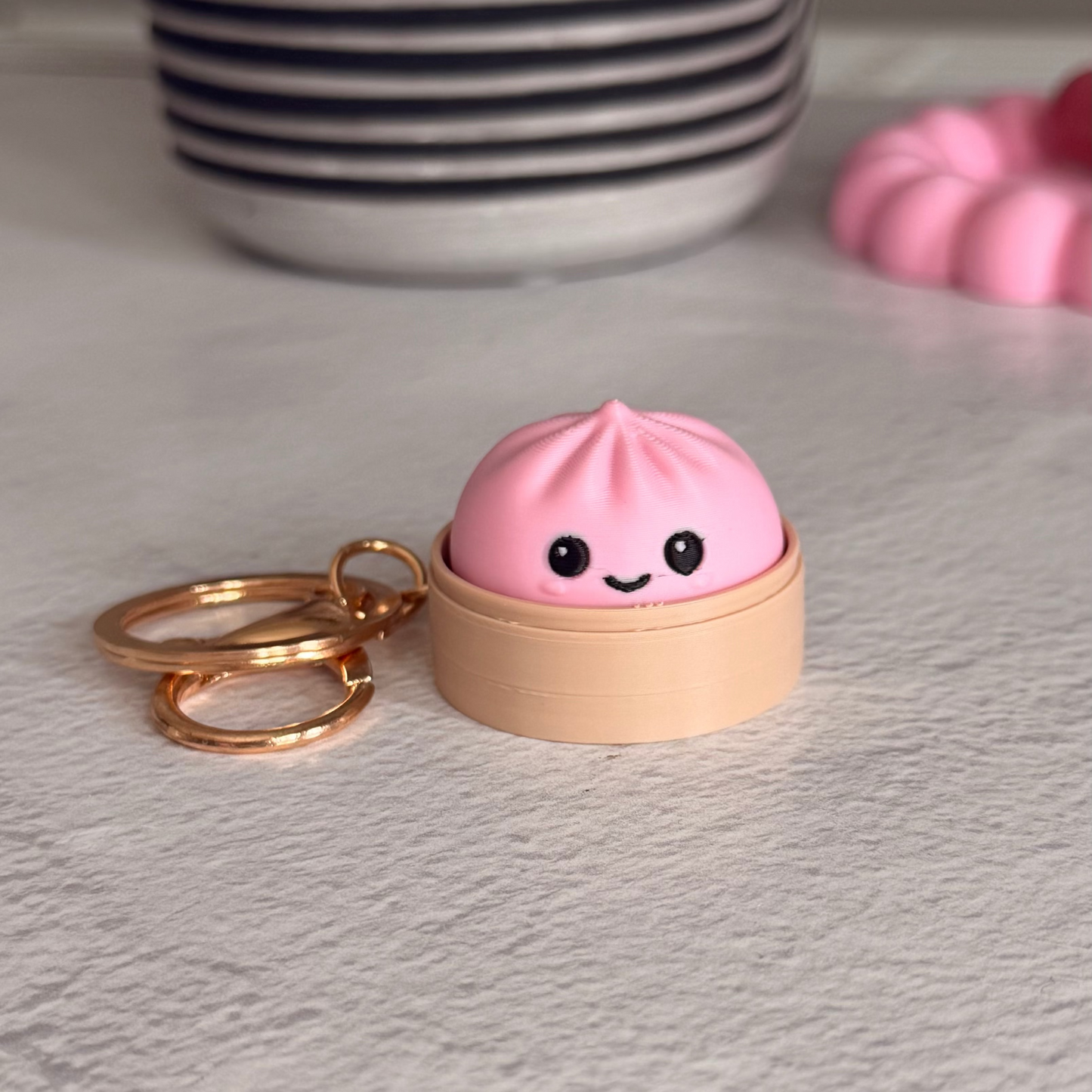 Dumpling Fidget Clicker Keychain