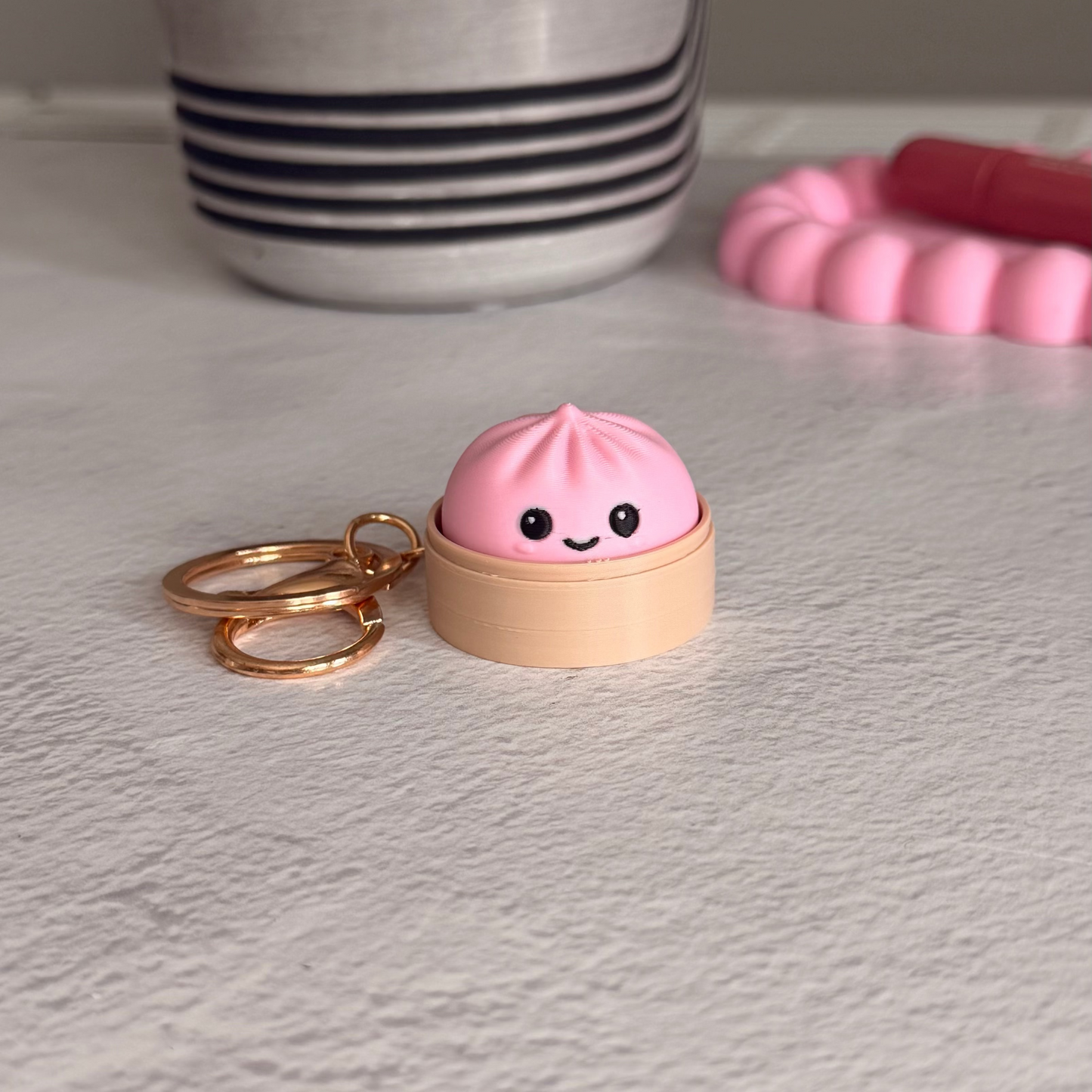 Dumpling Fidget Clicker Keychain