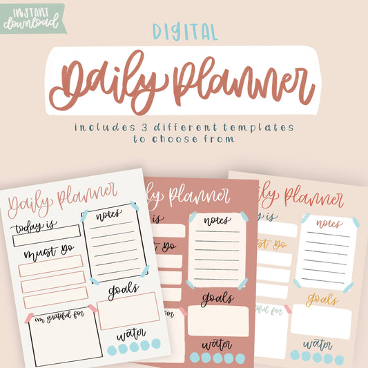 Digital Daily Planner Templates