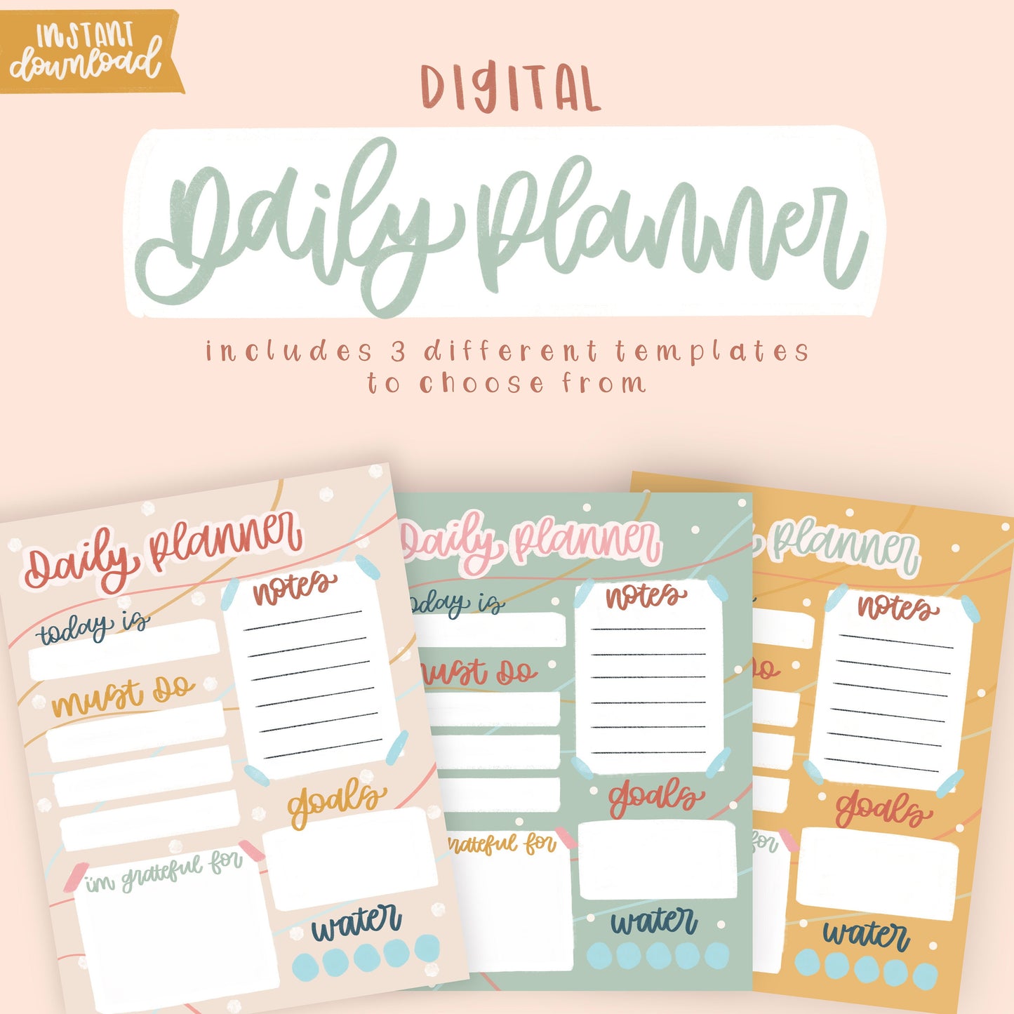 Digital Daily Planner Templates